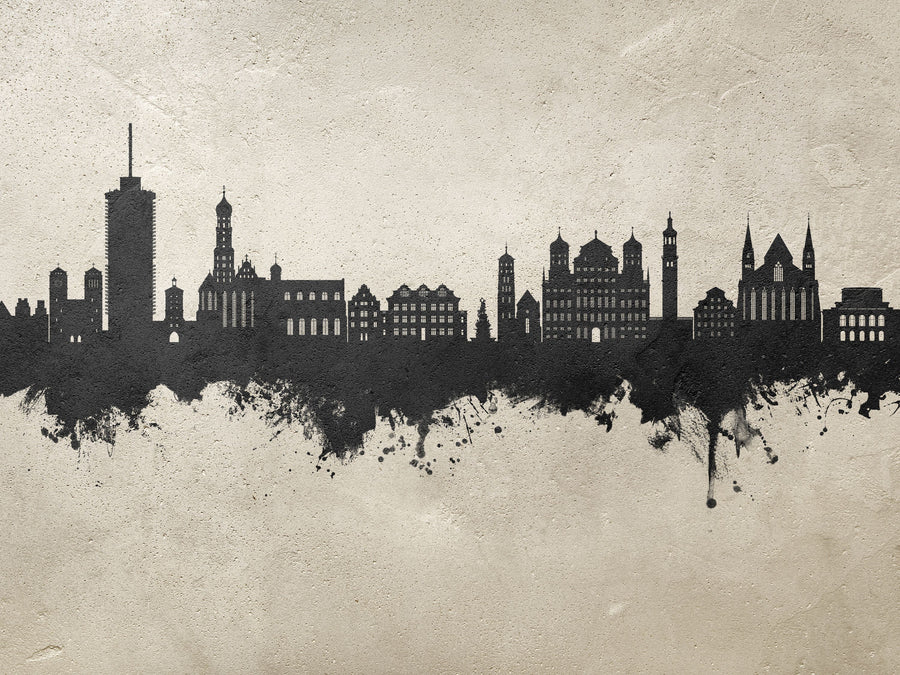 Augsburg Germany Skyline Concrete Mural Wallpaper