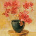 Pink Orchids in Black Vase Mural Wallpaper - pure wallpaper artwork