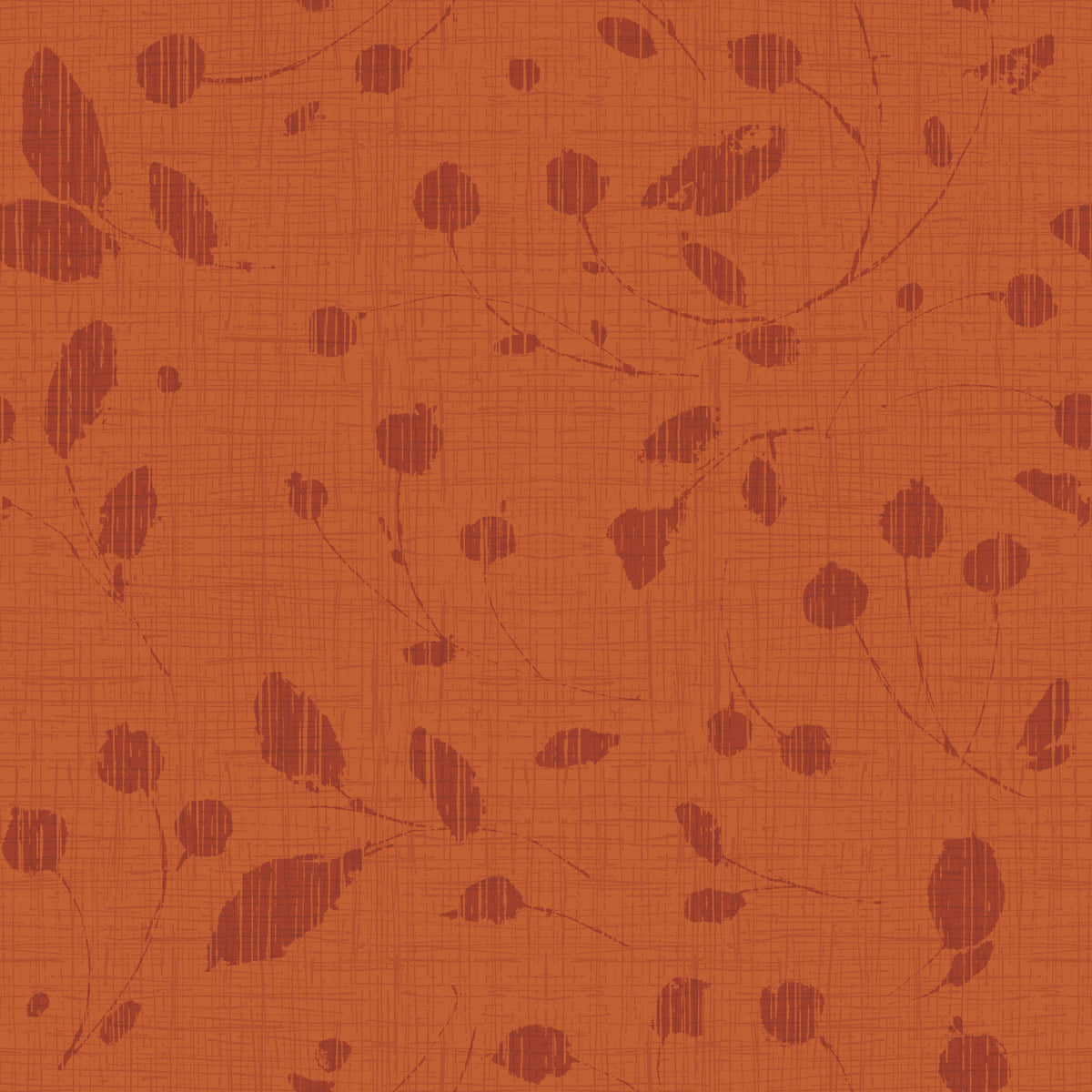 Time to Share Florals Orange Mural Wallpaper - pure wallpaper artwork