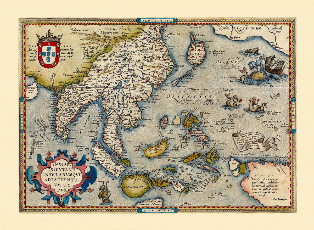 Old Map of Southeast Asia, 1570 Mural Wallpaper - pure wallpaper artwork