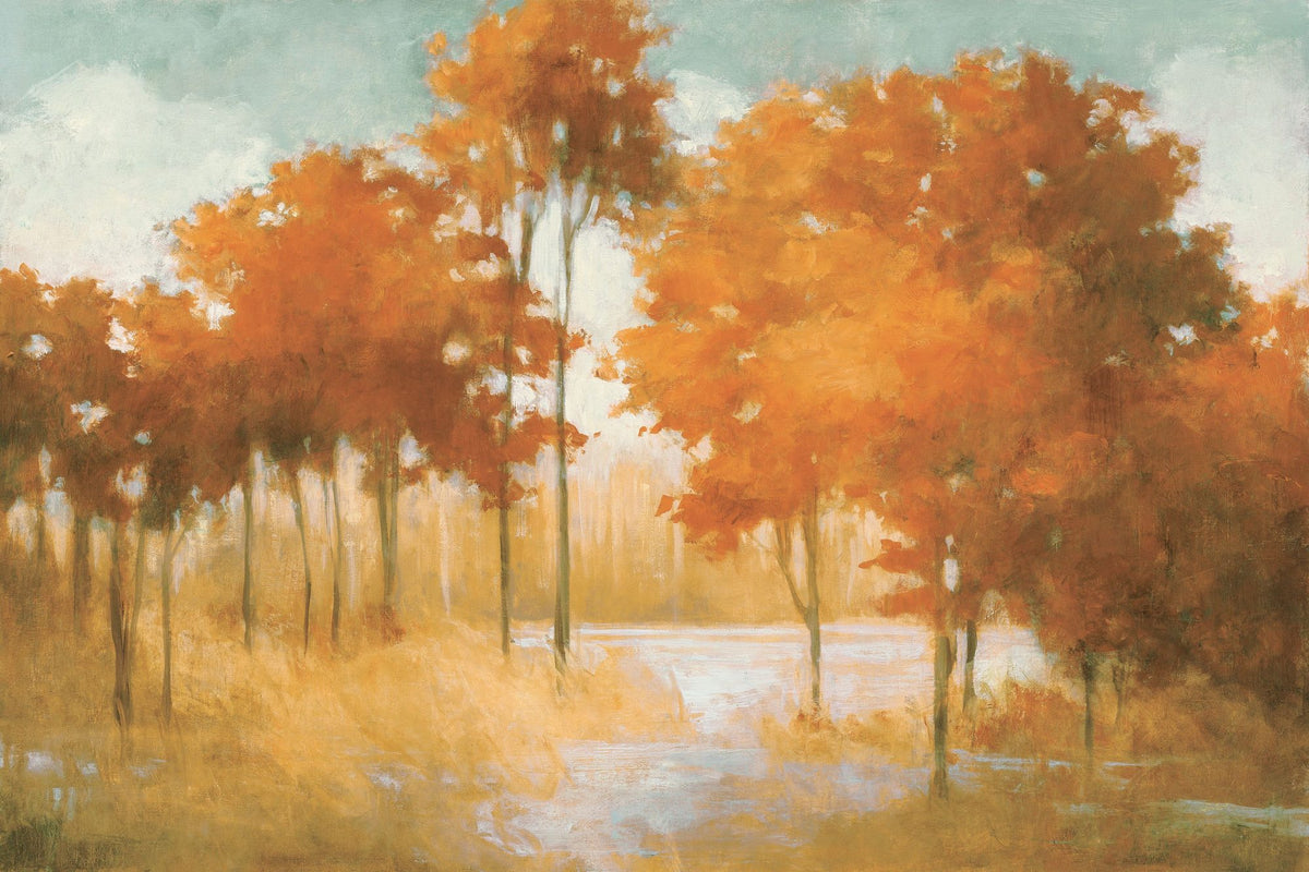 Autumn Lake Light Mural Wallpaper - pure wallpaper artwork