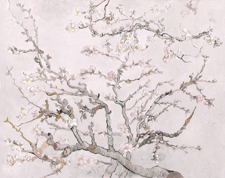 Floral Wallpaper Mural – Flower Wallpaper – Almond Blossom, Petal Pink printable artwork