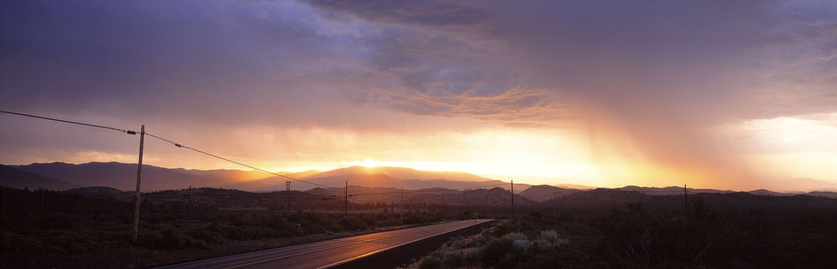 Sunset Highway Journey Mural Wallpaper - pure wallpaper artwork