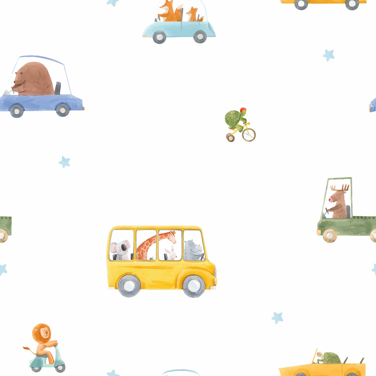 Riding My Car Mural Wallpaper - pure wallpaper artwork