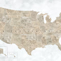 US State Map - Abey Wash Mural Wallpaper - pure wallpaper artwork