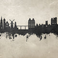 Scarborough England Skyline Concrete Mural Wallpaper - pure wallpaper artwork