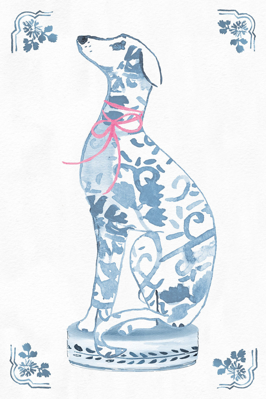 Chinoiserie Dogs III Mural Wallpaper
