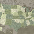 US Map Detailed - Camo Mural Wallpaper - pure wallpaper artwork