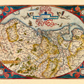 Old Map of Belgium, Netherlands and Germany, 1570 Mural Wallpaper - pure wallpaper artwork