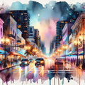 Miami Street At Night Mural Wallpaper - pure wallpaper artwork