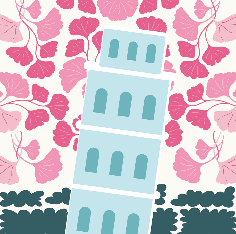 Groovy European Travel I Mural Wallpaper