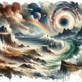 Tempest's Dance in an Abstract Whirl Mural Wallpaper - pure wallpaper artwork