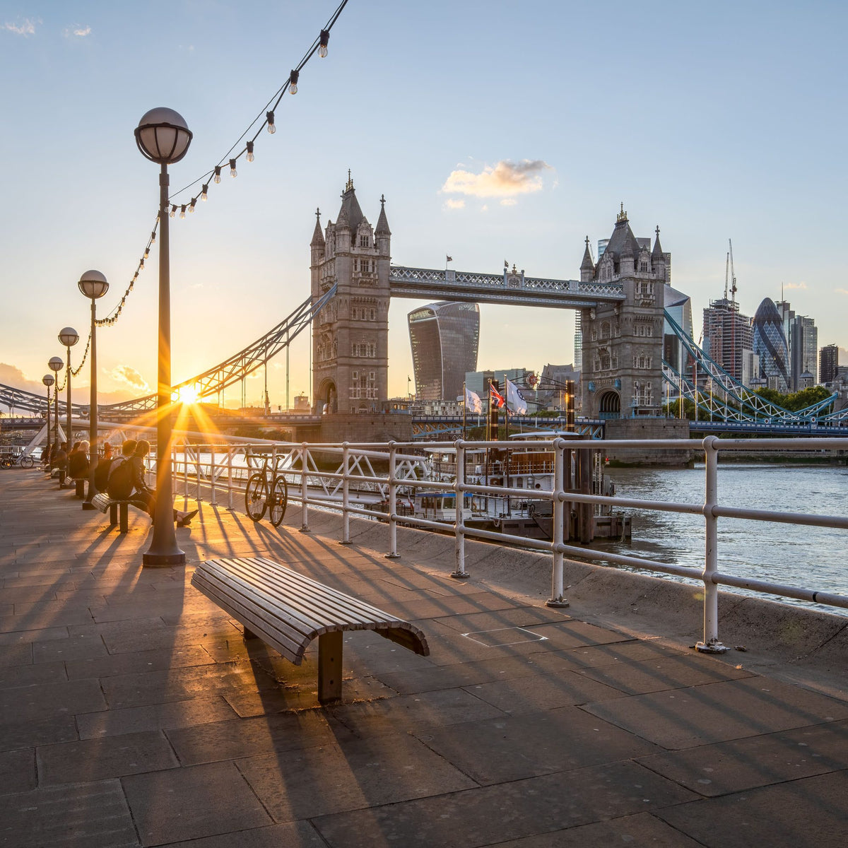 Tower Bridge At Sunset Mural Wallpaper - pure wallpaper artwork