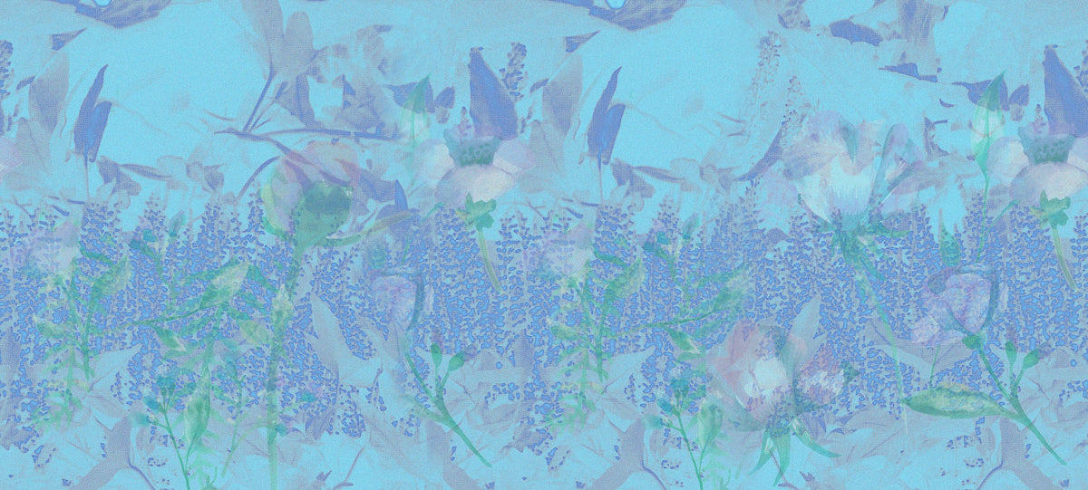 Dream Lupine, Light Turqouise Mural Wallpaper - pure wallpaper artwork