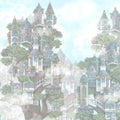 Treehouse Neighborhood Fade Mural Wallpaper - pure wallpaper artwork