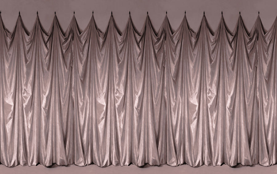 Medici Drapes, Dusty Rose Mural Wallpaper