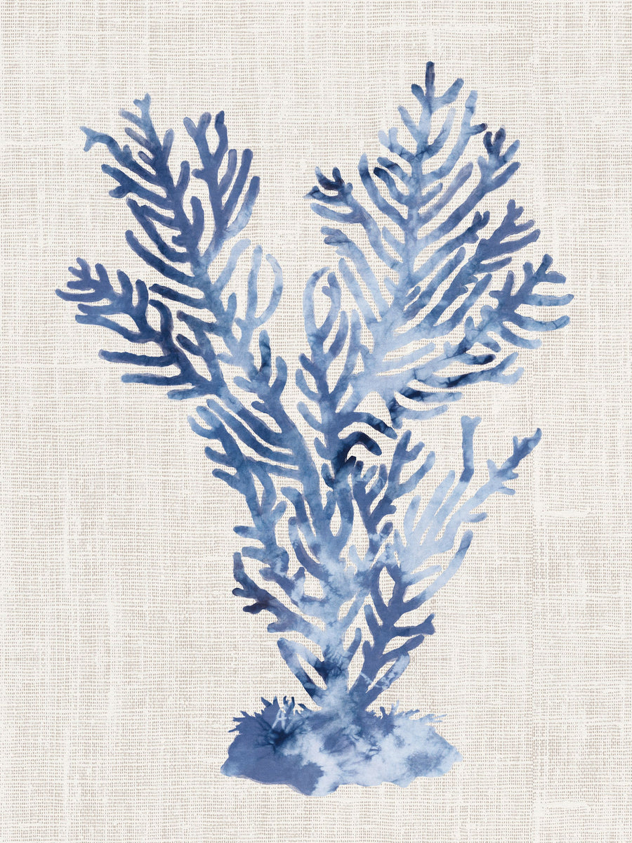 Shibori Coral I on Linen Mural Wallpaper