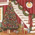 Home For the Holidays IV Mural Wallpaper - Red Tone - pure wallpaper artwork