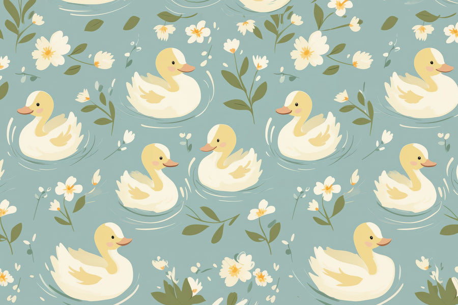 Diddy Ducklings Mural Wallpaper