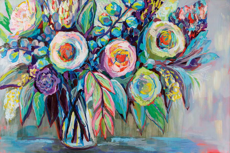 Popping Flowers Mural Wallpaper