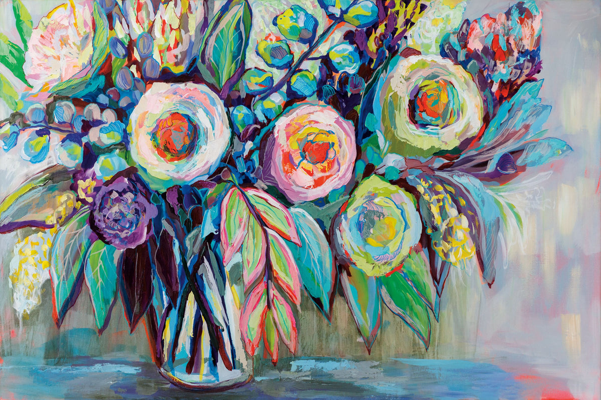 Popping Flowers Mural Wallpaper - pure wallpaper artwork