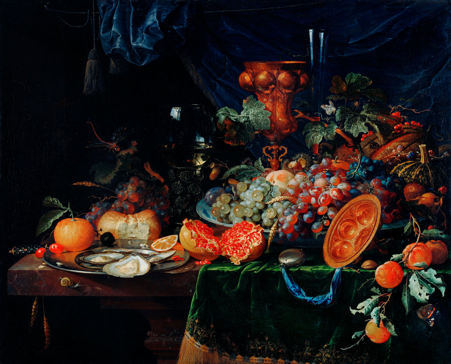 Fruits and Oysters Mural Wallpaper