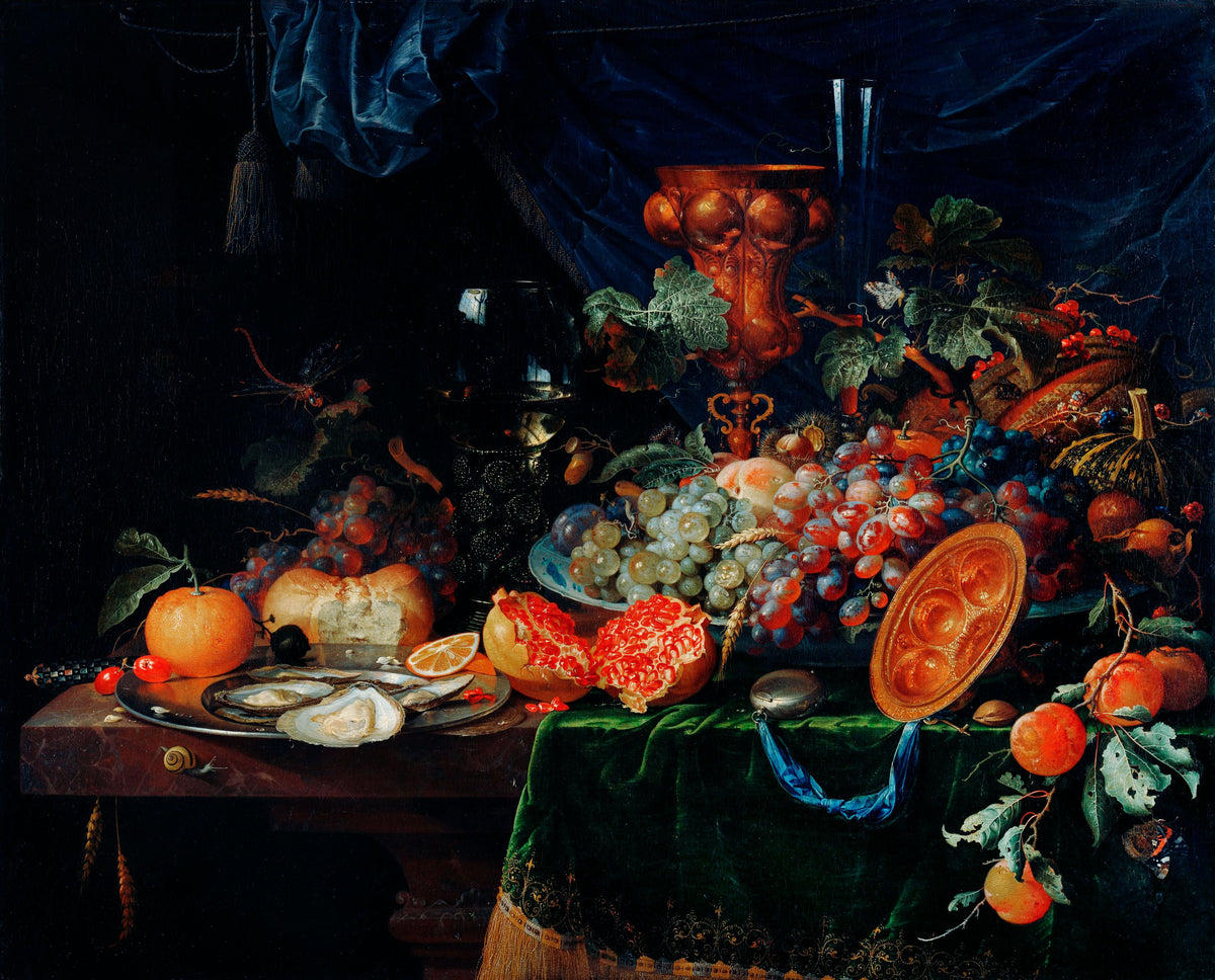 Fruits and Oysters Mural Wallpaper - pure wallpaper artwork