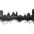 Sofia Bulgaria Skyline Black & White Mural Wallpaper - pure wallpaper artwork