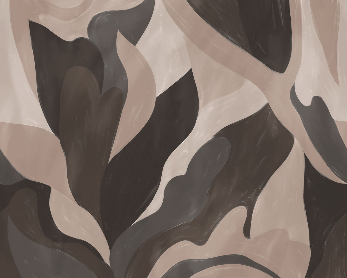 Dynamic Fields, Mocha Mural Wallpaper - pure wallpaper artwork