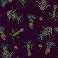 Falling Pineapples, Violet Mural Wallpaper - pure wallpaper artwork
