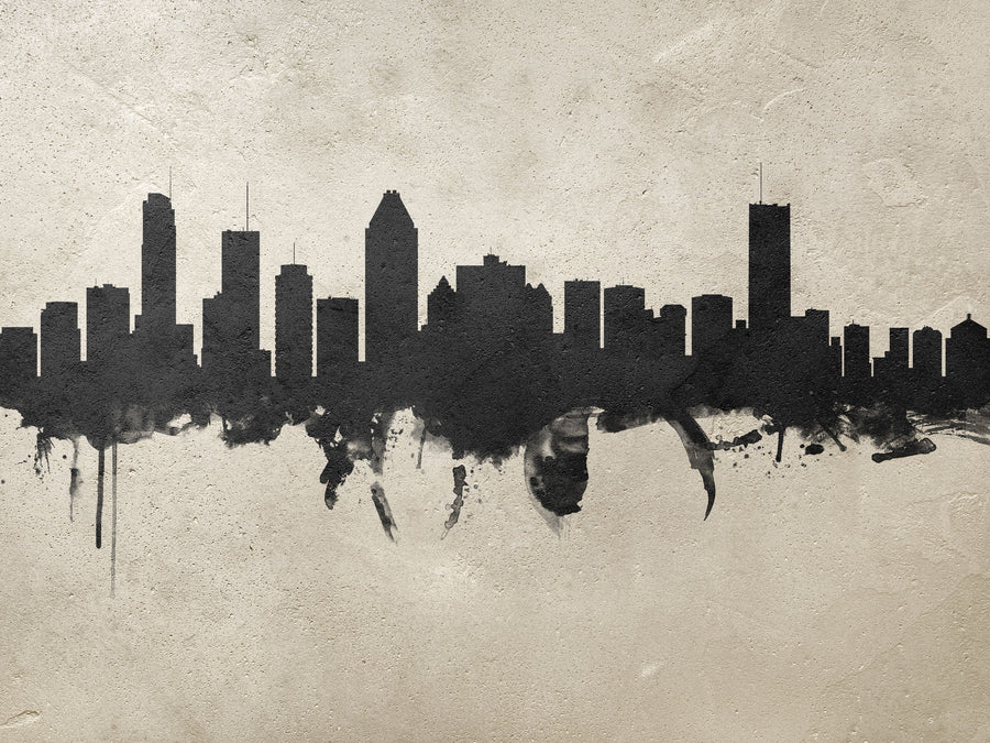 Montreal Canada Skyline Concrete Mural Wallpaper