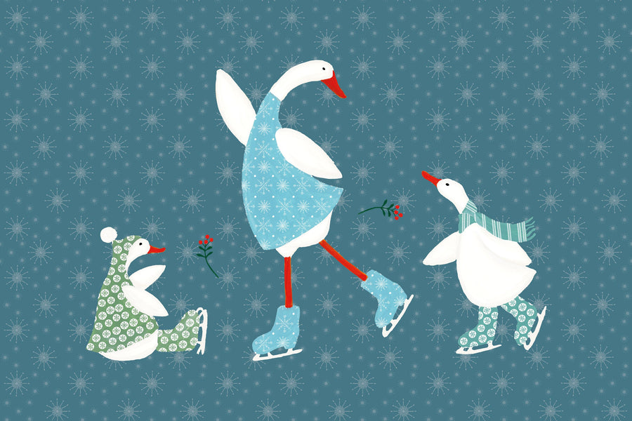 Ducks in the Snow VI Mural Wallpaper