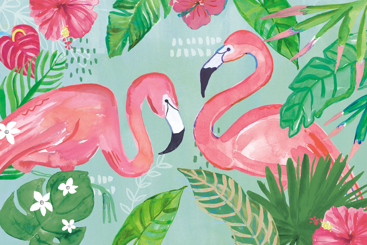 Fruity Flamingos I Mural Wallpaper - pure wallpaper artwork