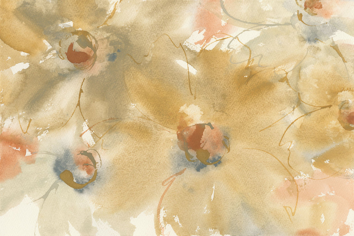 Neutral Blooms Mural Wallpaper - pure wallpaper artwork