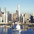 Harbor City Reflection Mural Wallpaper - pure wallpaper artwork