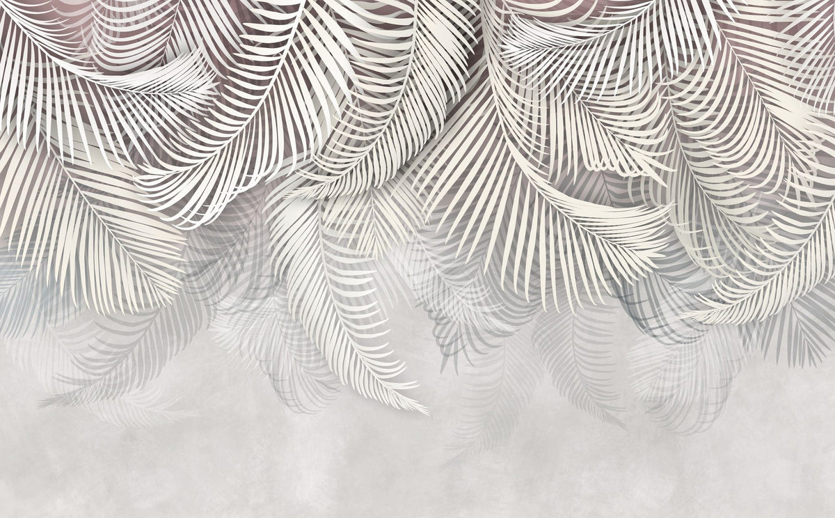 Elegant Palms Mural Wallpaper - pure wallpaper artwork