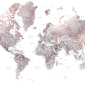 World Map Cities - Noelie Mural Wallpaper - pure wallpaper artwork