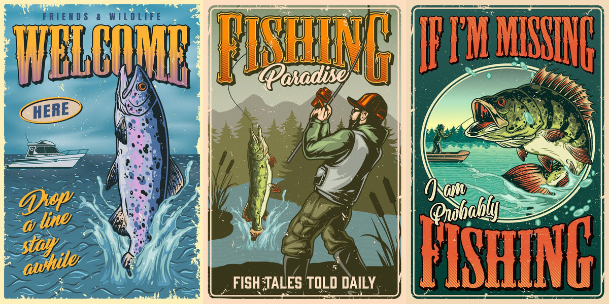 Fishing Posters Mural Wallpaper - pure wallpaper artwork