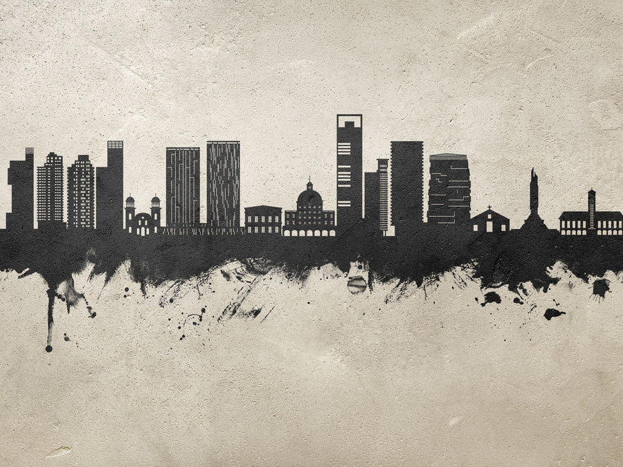 Luanda Skyline Concrete Mural Wallpaper