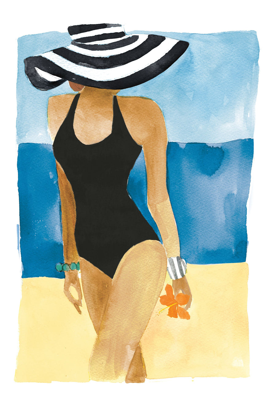 Mallorca Girl One Piece Mural Wallpaper
