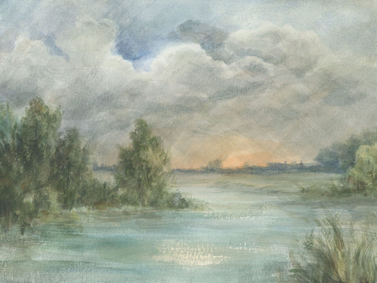 Cloudy Sky Mural Wallpaper - Neutral Tone - pure wallpaper artwork