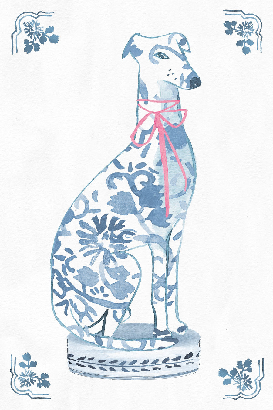 Chinoiserie Dogs II Mural Wallpaper