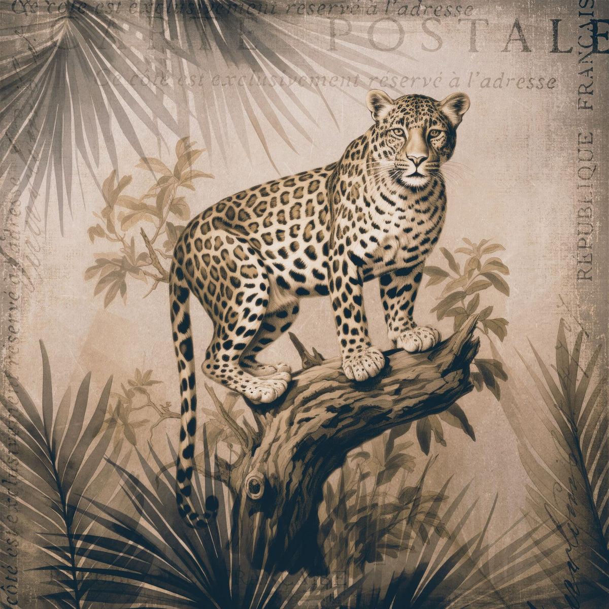 Cheetahs Exotic Jungle Monochrome Mural Wallpaper - pure wallpaper artwork