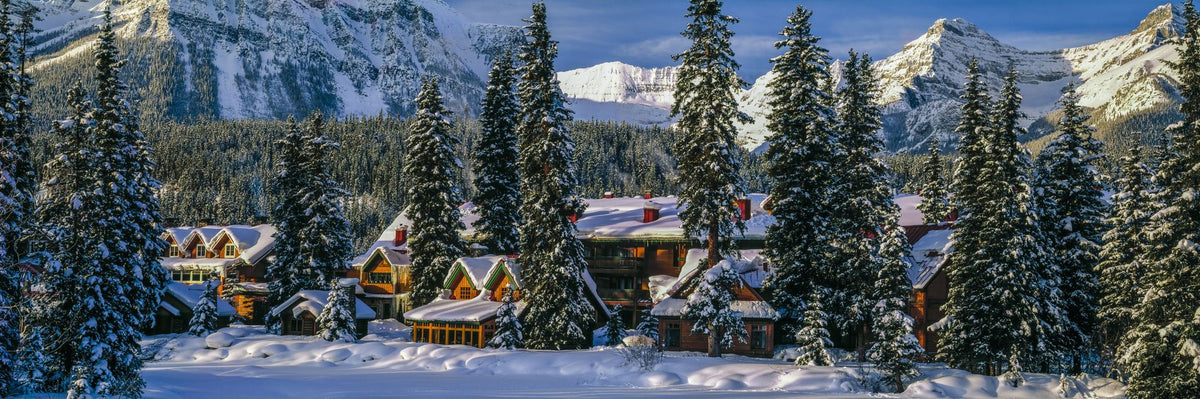 Post Hotel Lake Louise Mural Wallpaper - pure wallpaper artwork