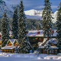 Post Hotel Lake Louise Mural Wallpaper - pure wallpaper artwork