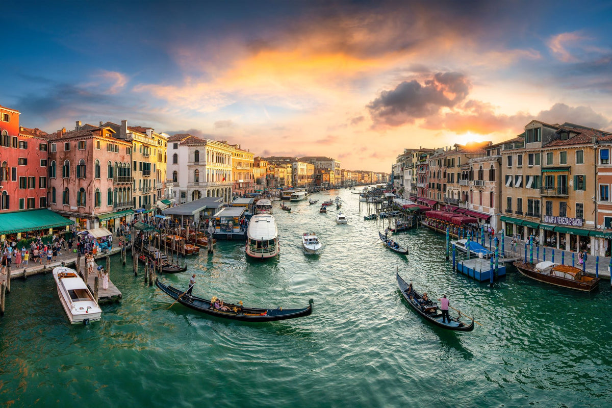 Grand Canal Sunset Mural Wallpaper - pure wallpaper artwork