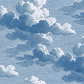 Intaglio Clouds, Blueberry Mural Wallpaper - pure wallpaper artwork