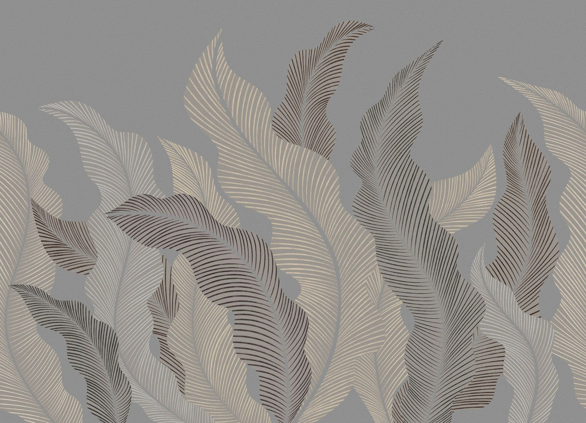Foliage Flow, Mink Mural Wallpaper - pure wallpaper artwork