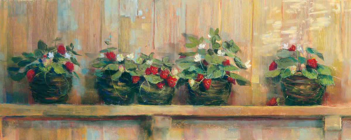 Strawberries in Pots Mural Wallpaper - pure wallpaper artwork