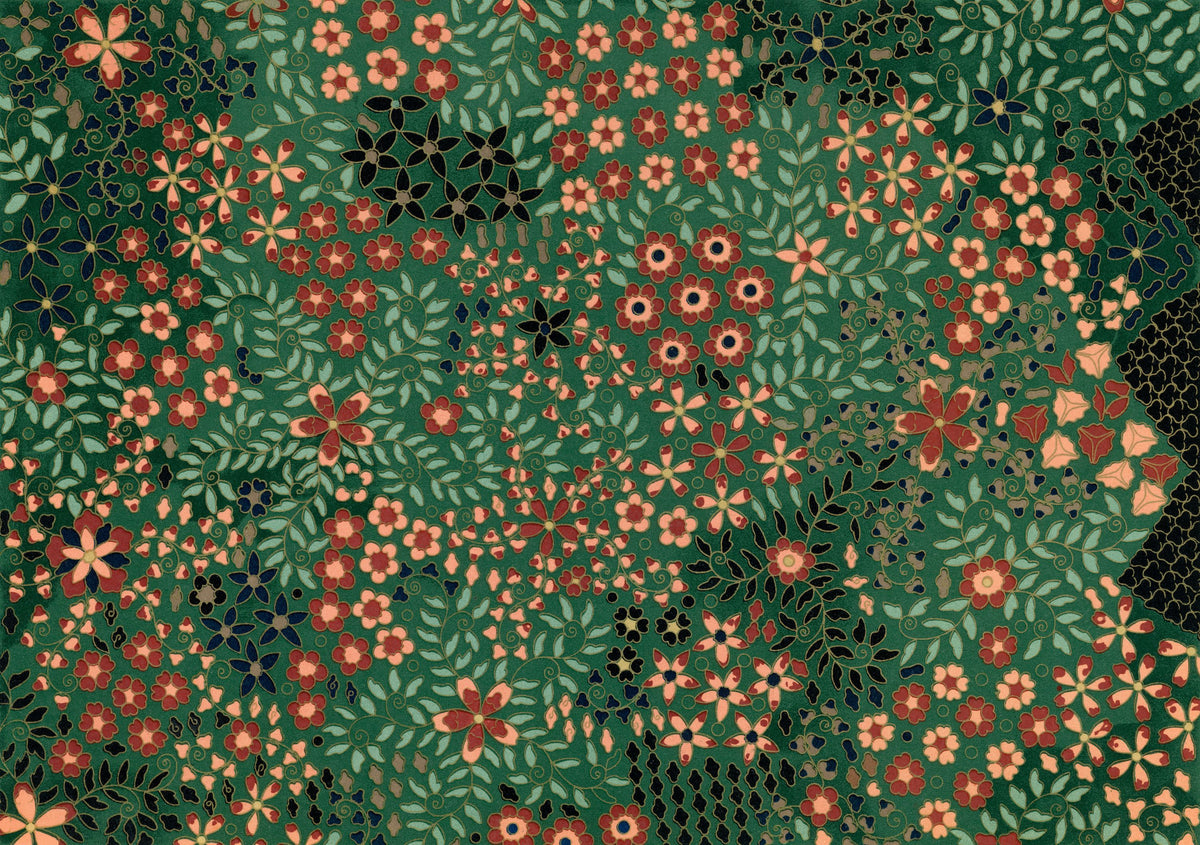 Floral Plate IX Mural Wallpaper - pure wallpaper artwork